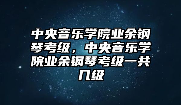 中央音樂學院業余鋼琴考級，中央音樂學院業余鋼琴考級一共幾級