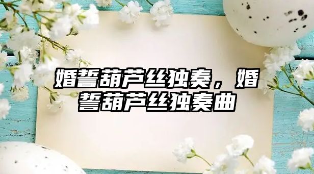 婚誓葫蘆絲獨奏，婚誓葫蘆絲獨奏曲