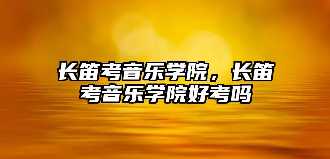 長笛考音樂學院，長笛考音樂學院好考嗎