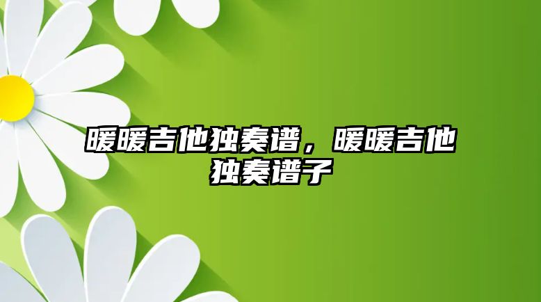 暖暖吉他獨(dú)奏譜，暖暖吉他獨(dú)奏譜子