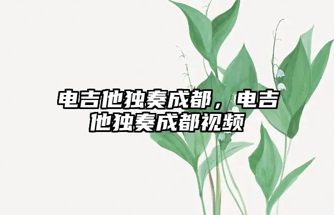 電吉他獨奏成都，電吉他獨奏成都視頻