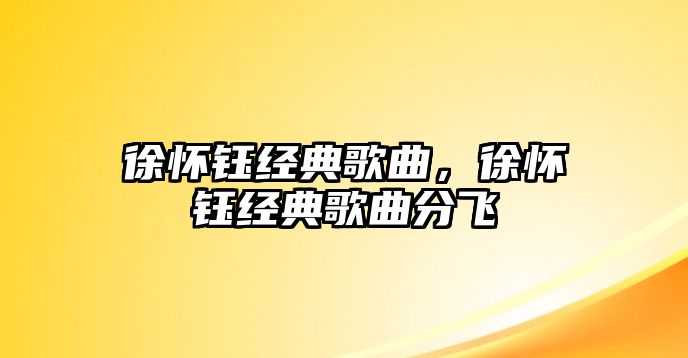 徐懷鈺經典歌曲，徐懷鈺經典歌曲分飛