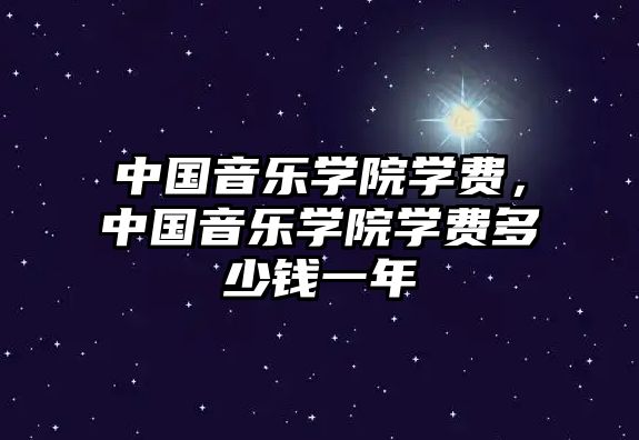 中國音樂學院學費，中國音樂學院學費多少錢一年