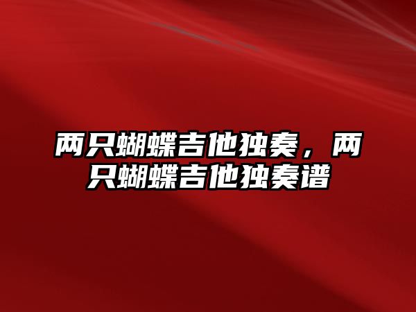 兩只蝴蝶吉他獨奏，兩只蝴蝶吉他獨奏譜