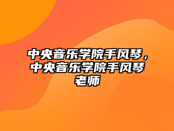 中央音樂學院手風琴，中央音樂學院手風琴老師