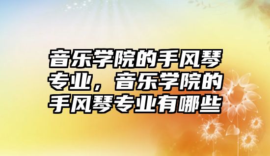 音樂學院的手風琴專業(yè)，音樂學院的手風琴專業(yè)有哪些