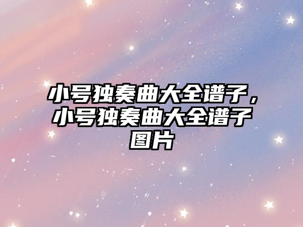 小號獨奏曲大全譜子，小號獨奏曲大全譜子圖片