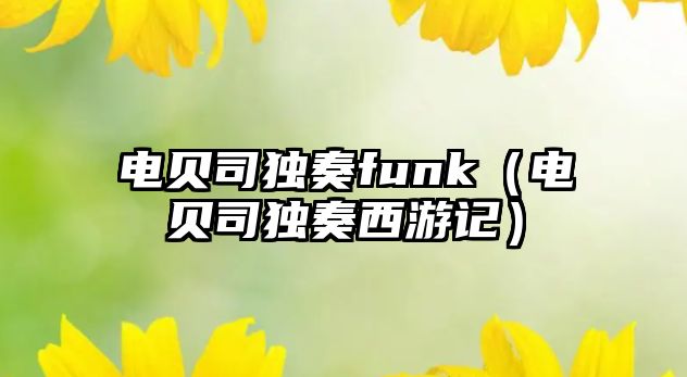 電貝司獨奏funk（電貝司獨奏西游記）