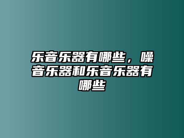 樂音樂器有哪些，噪音樂器和樂音樂器有哪些