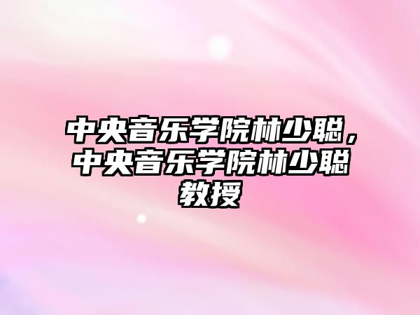 中央音樂學(xué)院林少聰，中央音樂學(xué)院林少聰教授