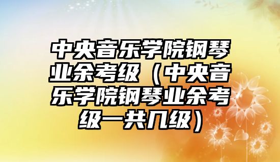 中央音樂學院鋼琴業余考級（中央音樂學院鋼琴業余考級一共幾級）