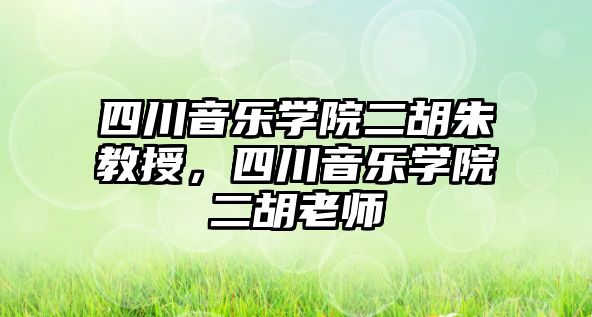 四川音樂學院二胡朱教授，四川音樂學院二胡老師