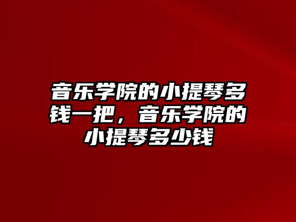 音樂學院的小提琴多錢一把，音樂學院的小提琴多少錢