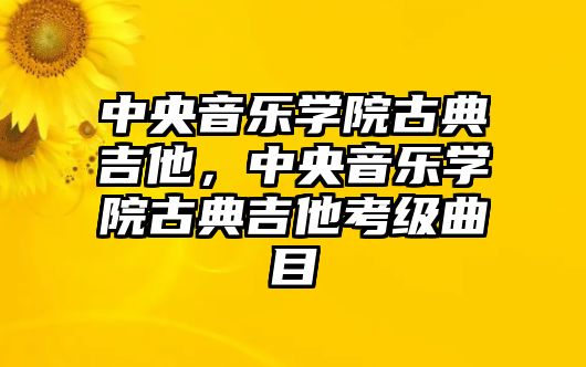 中央音樂學院古典吉他，中央音樂學院古典吉他考級曲目