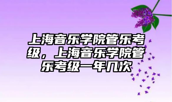 上海音樂學(xué)院管樂考級，上海音樂學(xué)院管樂考級一年幾次