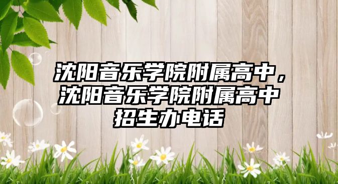 沈陽音樂學院附屬高中，沈陽音樂學院附屬高中招生辦電話