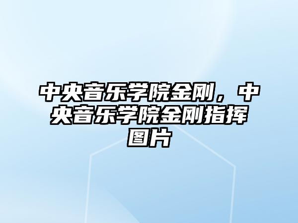 中央音樂學院金剛，中央音樂學院金剛指揮圖片