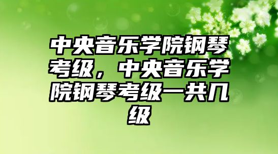 中央音樂學院鋼琴考級，中央音樂學院鋼琴考級一共幾級