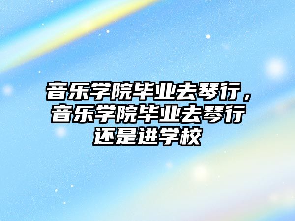 音樂學院畢業去琴行，音樂學院畢業去琴行還是進學校