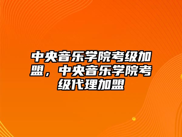 中央音樂學(xué)院考級加盟，中央音樂學(xué)院考級代理加盟