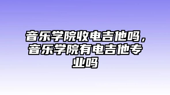 音樂學院收電吉他嗎，音樂學院有電吉他專業嗎