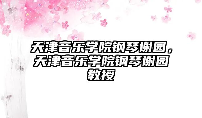 天津音樂學院鋼琴謝園，天津音樂學院鋼琴謝園教授