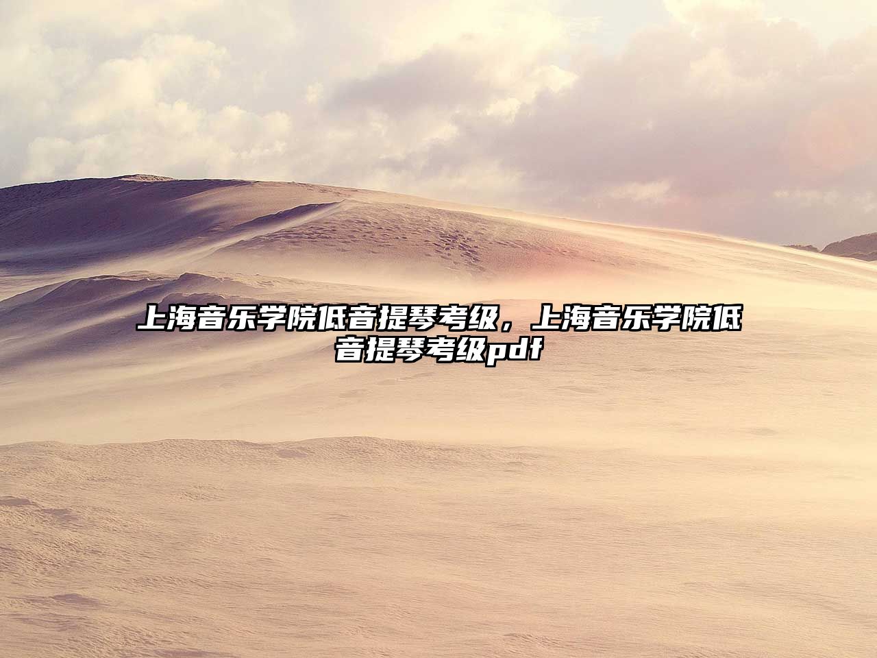 上海音樂學院低音提琴考級，上海音樂學院低音提琴考級pdf