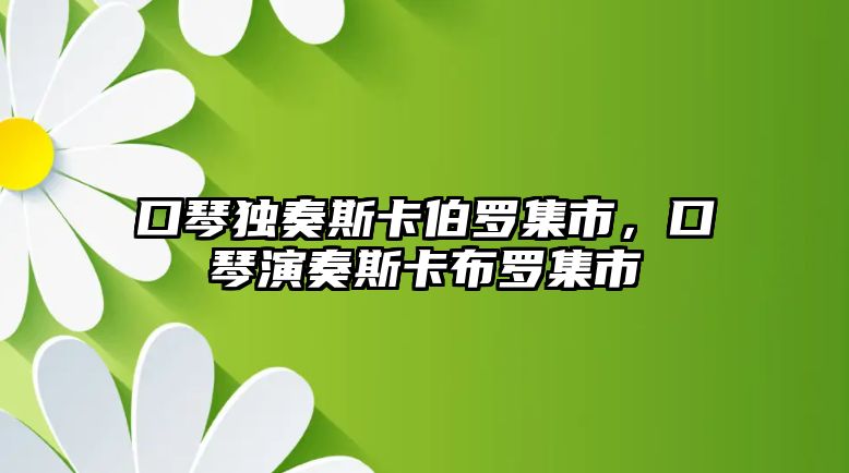 口琴獨奏斯卡伯羅集市，口琴演奏斯卡布羅集市