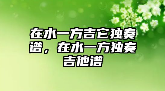 在水一方吉它獨奏譜，在水一方獨奏吉他譜