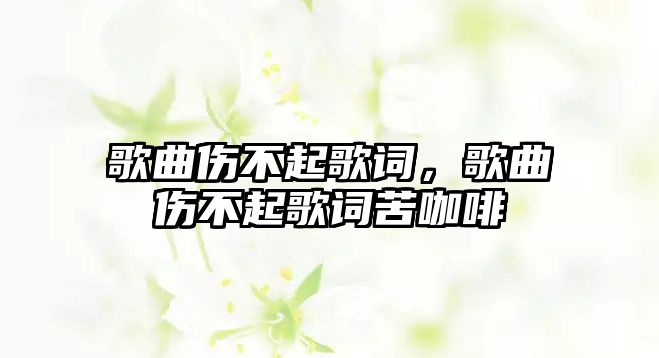 歌曲傷不起歌詞，歌曲傷不起歌詞苦咖啡