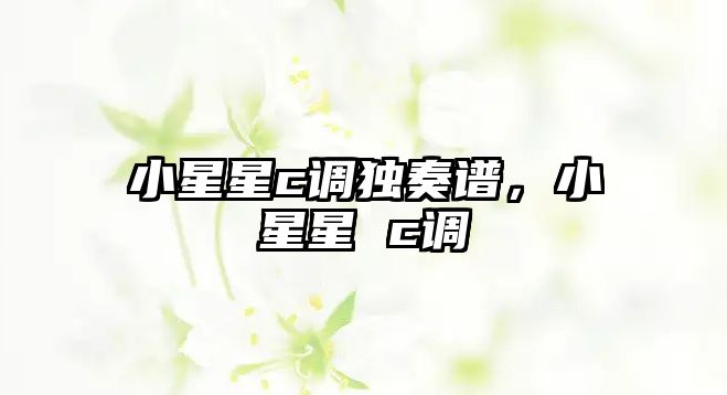 小星星c調(diào)獨奏譜，小星星 c調(diào)