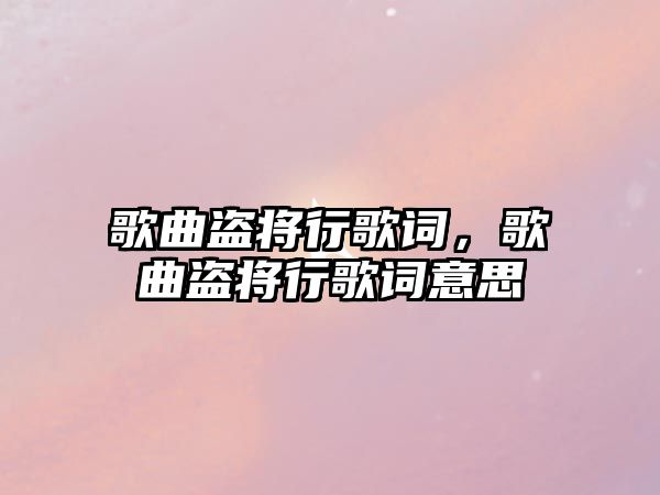 歌曲盜將行歌詞，歌曲盜將行歌詞意思