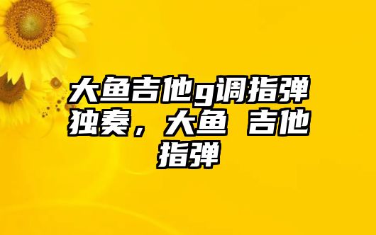 大魚吉他g調指彈獨奏，大魚 吉他指彈