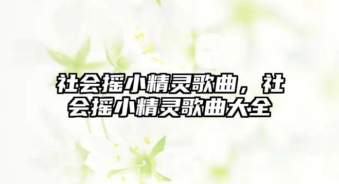 社會搖小精靈歌曲，社會搖小精靈歌曲大全