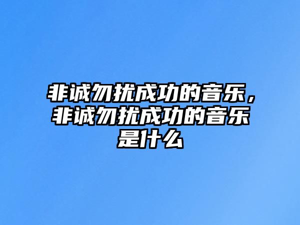 非誠勿擾成功的音樂，非誠勿擾成功的音樂是什么